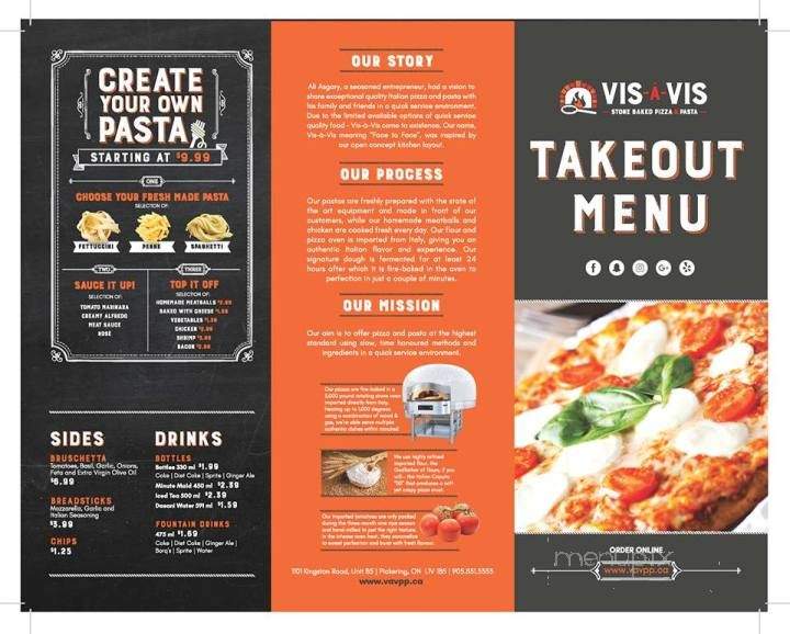 Vis-a-Vis - Pickering, ON menu_pic