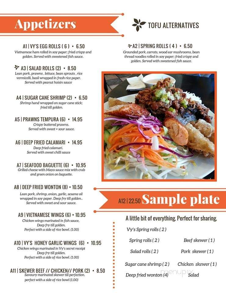Vy's Pho - Fort Langley, BC menu_pic