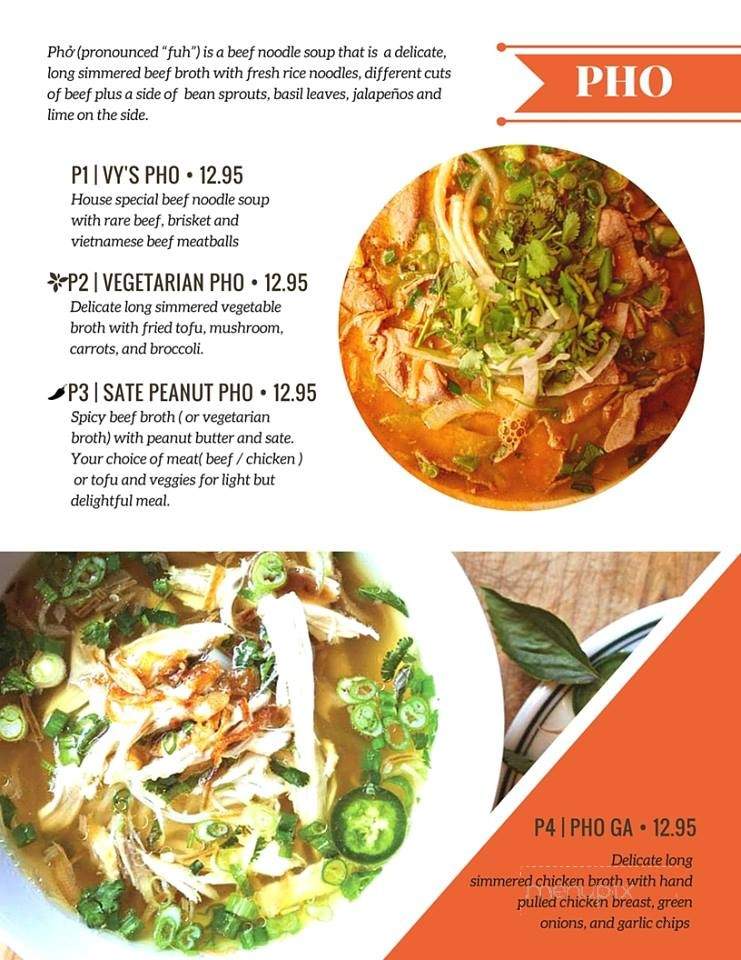Vy's Pho - Fort Langley, BC menu_pic