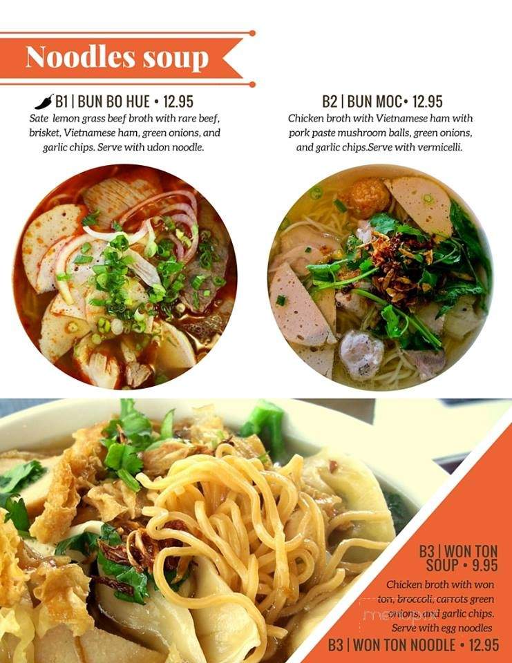 Vy's Pho - Fort Langley, BC menu_pic