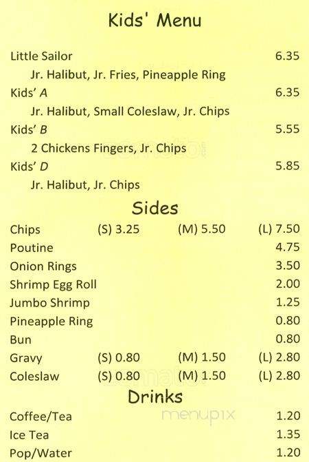 Windjammers Fish and Chips - Markham, ON menu_pic