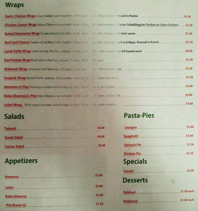 Wrap N Roll - Victoria, BC menu_pic