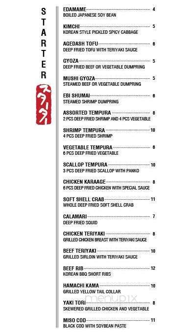 Yanagi Sushi - Toronto, ON menu_pic