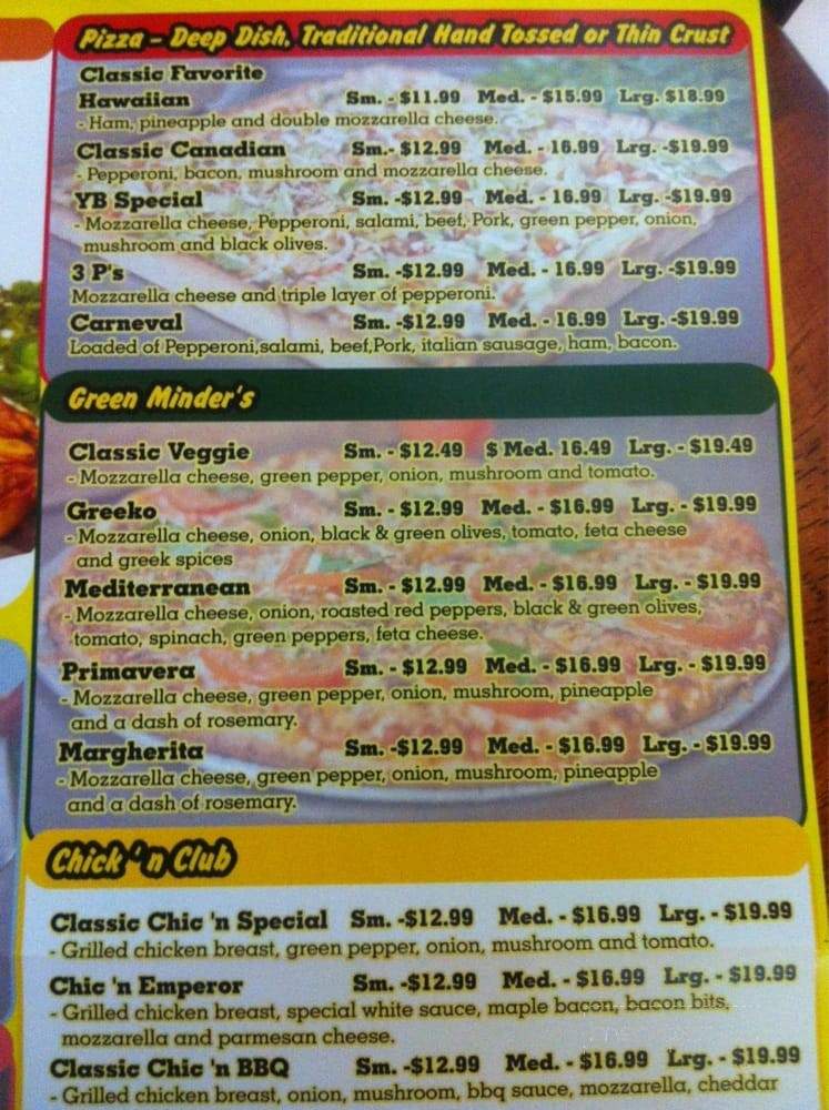 Yellow Box - Calgary, AB menu_pic