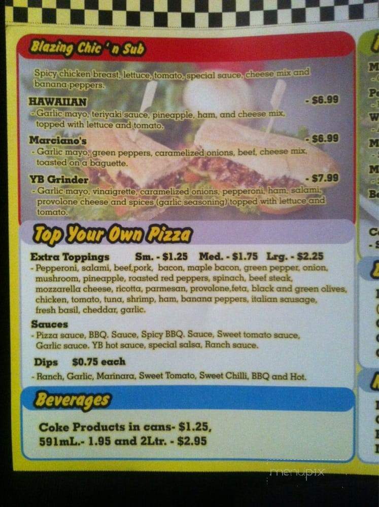 Yellow Box - Calgary, AB menu_pic