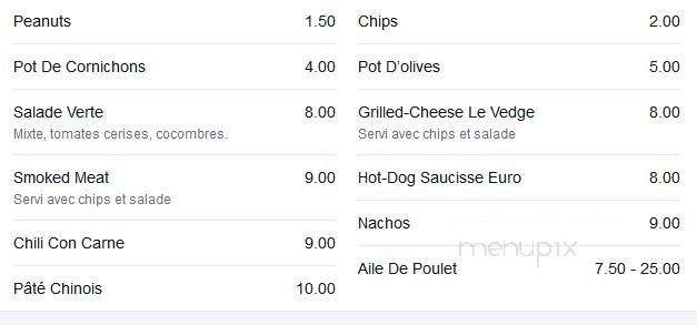 La Taverne Normand - Montreal, QC menu_pic