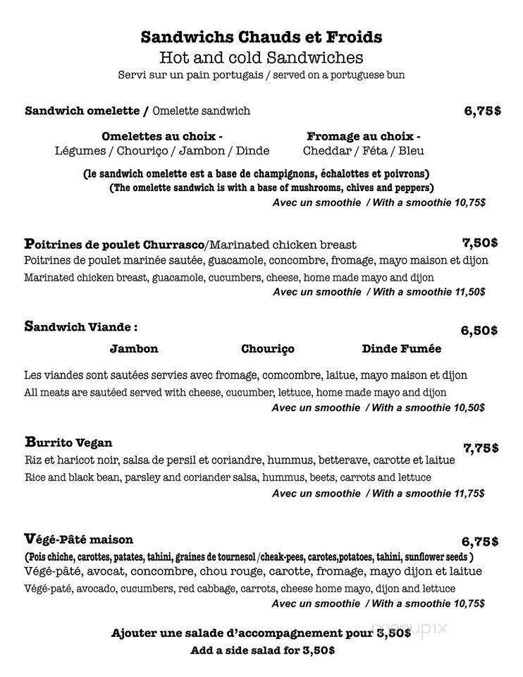 Chez Jose - Montreal, QC menu_pic