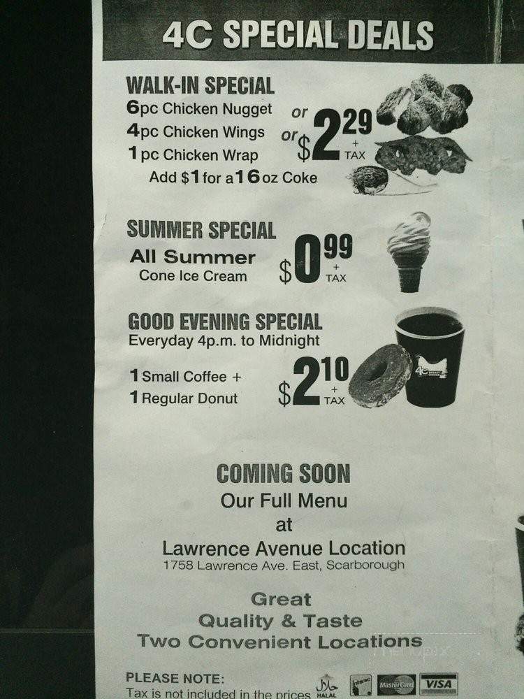 4C Broast Chicken - Toronto, ON menu_pic