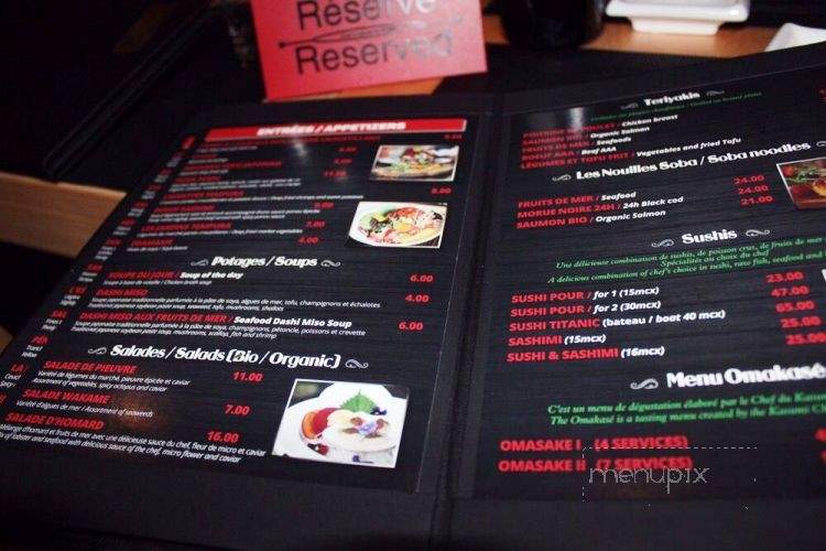 Kasumi - Montreal, QC menu_pic