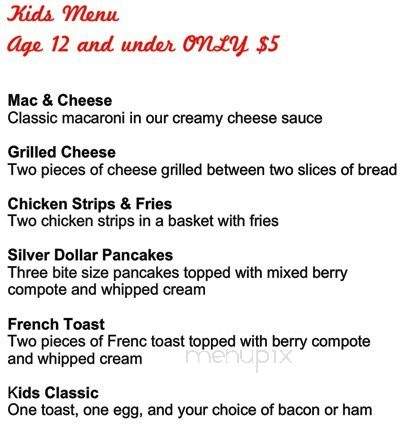 Lucy's Eastside Diner - Vancouver, BC menu_pic