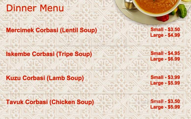 Taste of Istanbul Grill - Vaughan, ON menu_pic