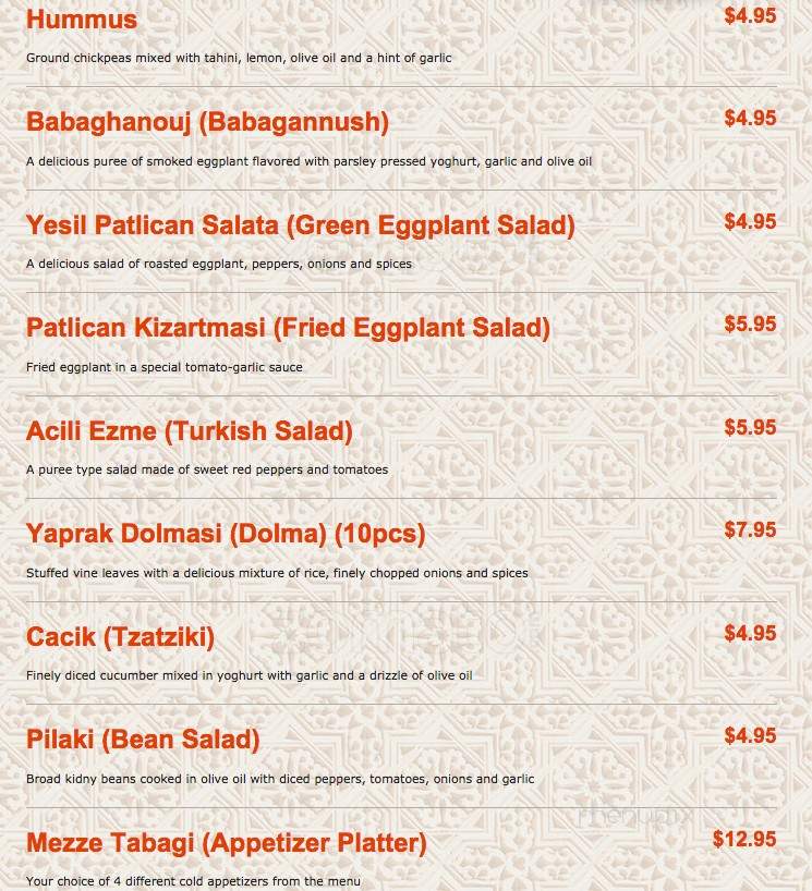 Taste of Istanbul Grill - Vaughan, ON menu_pic