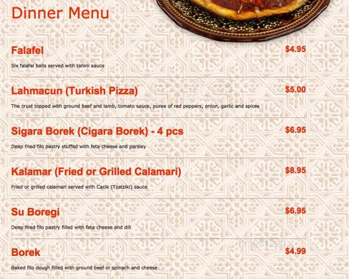 Taste of Istanbul Grill - Vaughan, ON menu_pic