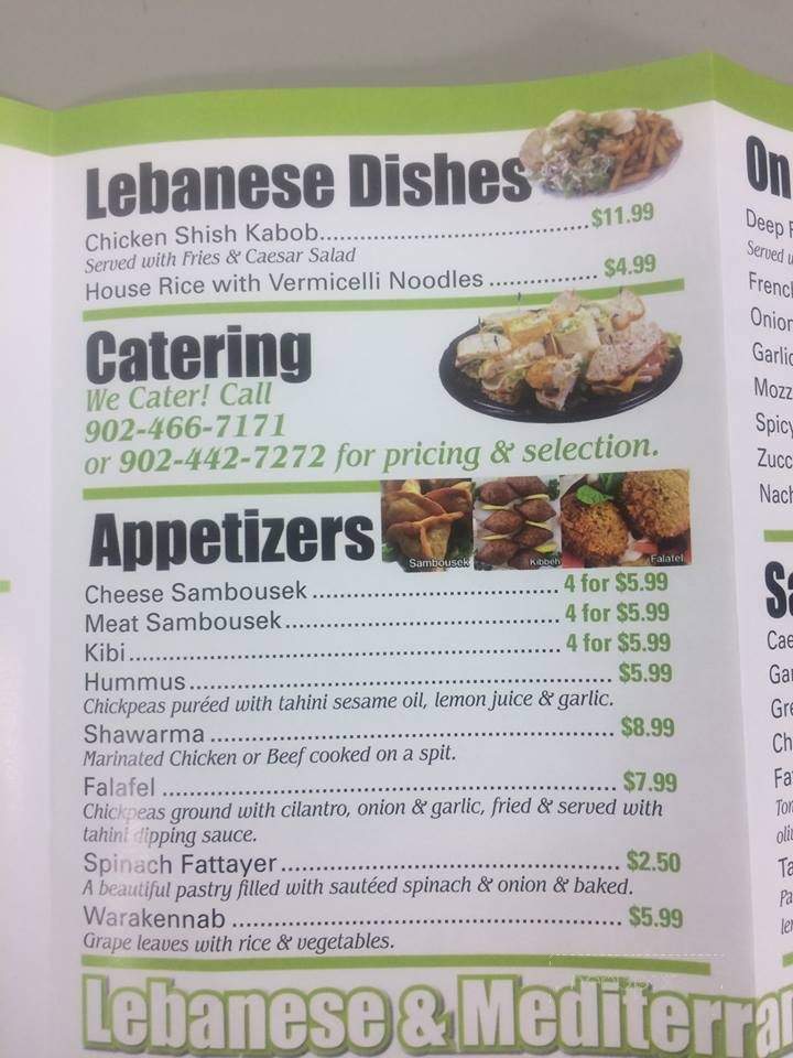 Panada Pizza - Dartmouth, NS menu_pic