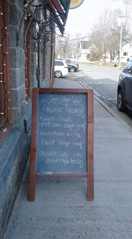 Creek Village Gallery & Cafe - Woodstock, NB menu_pic