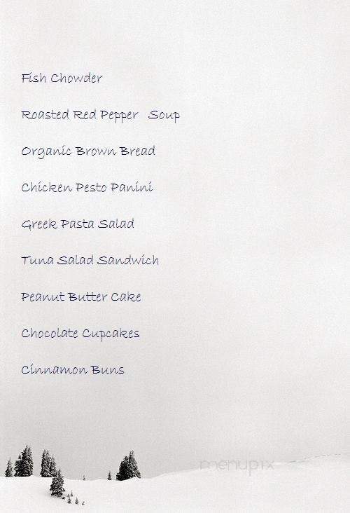 Creek Village Gallery & Cafe - Woodstock, NB menu_pic