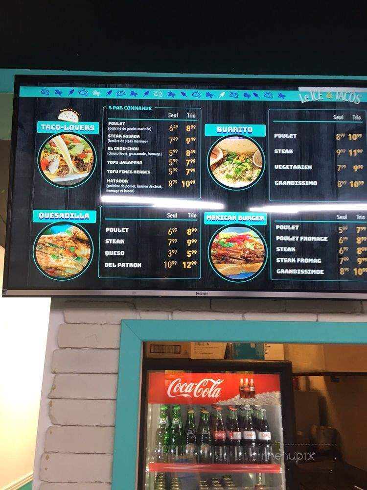 Le Ice & Tacos - Montreal, QC menu_pic