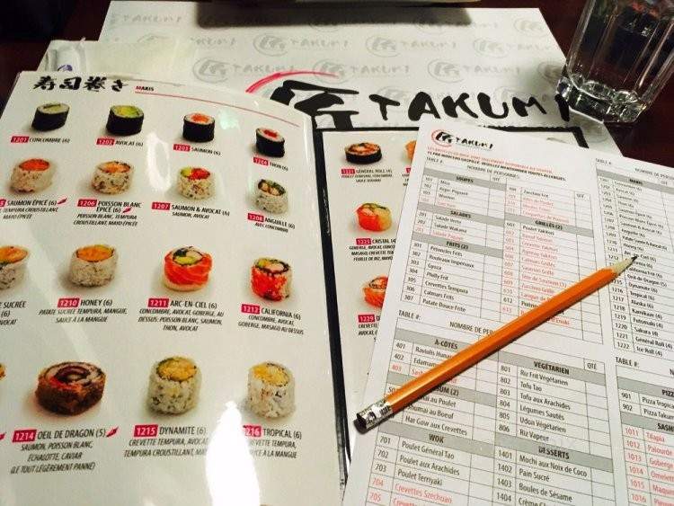 Takumi - Montreal, QC menu_pic