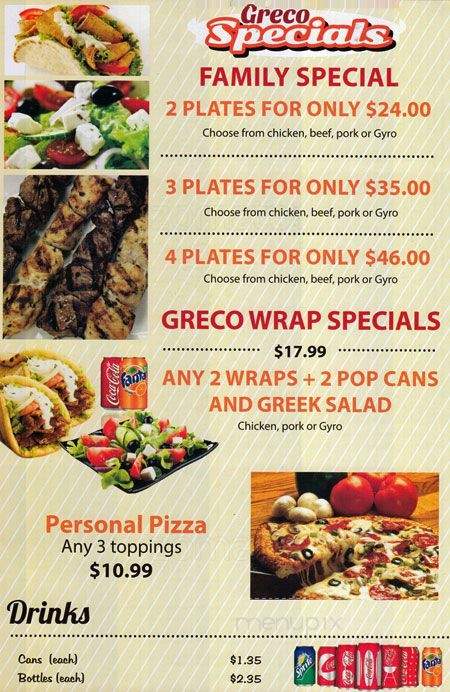 Greco on Bank - Ottawa, ON menu_pic