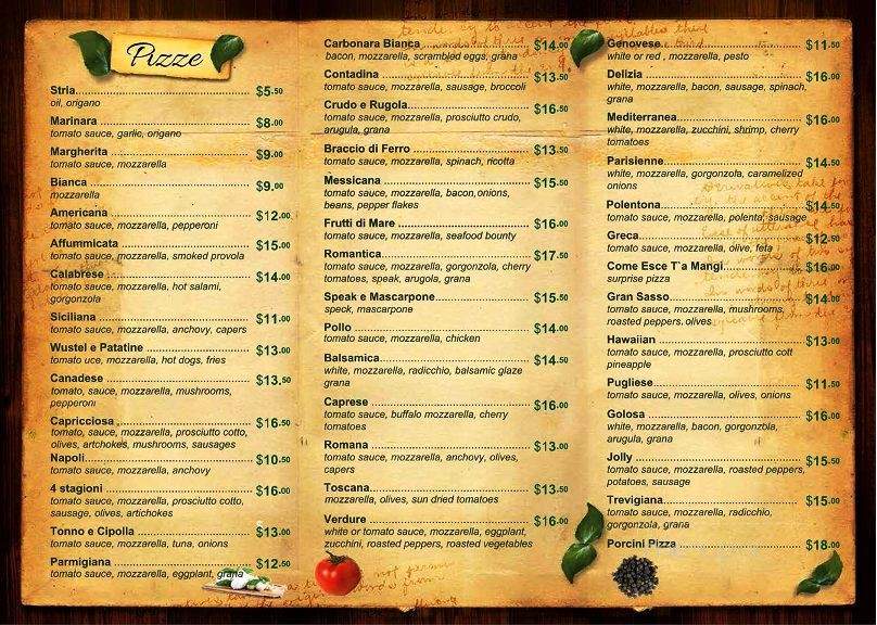 IL Sorriso Cafe & Pizzeria - Niagara Falls, ON menu_pic