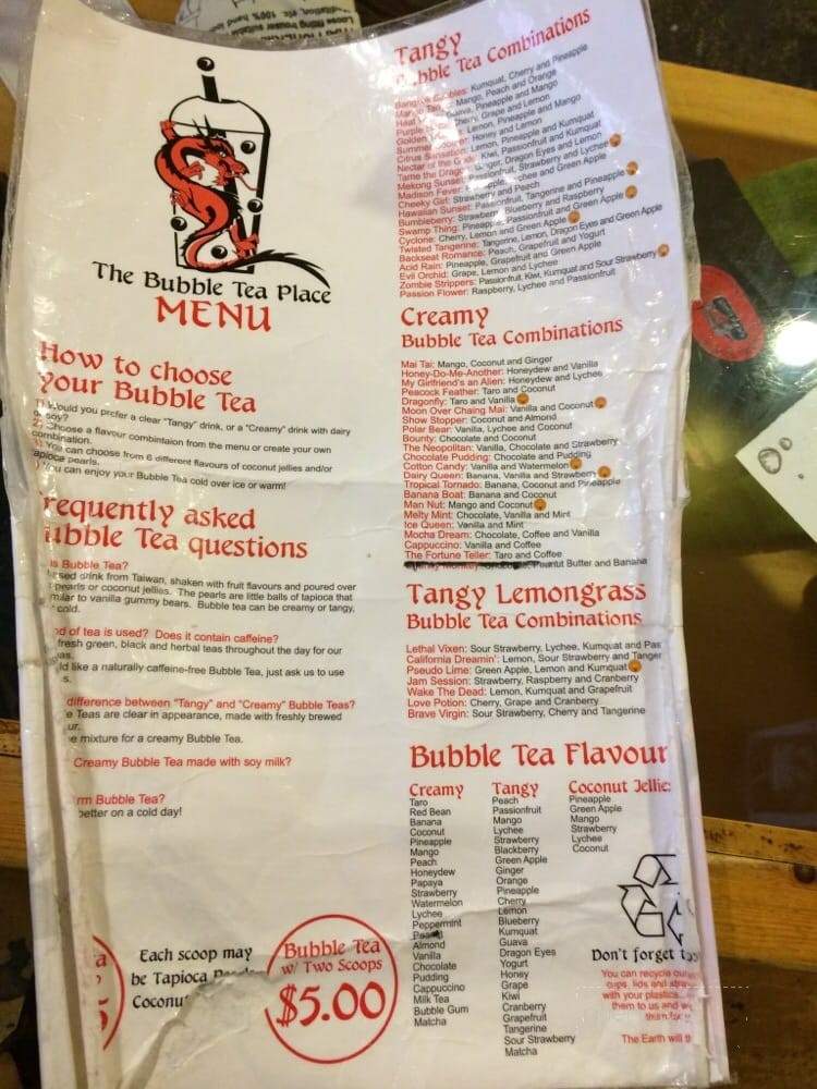 The Bubble Tea Place - Victoria, BC menu_pic