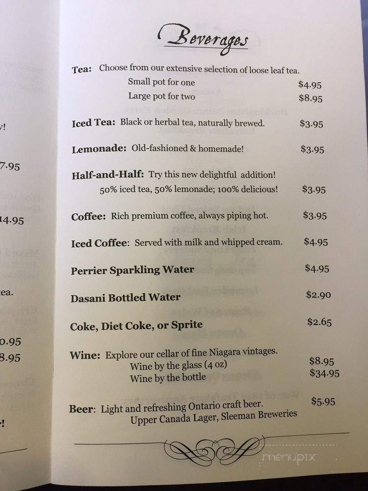 McFarland House - Niagara-on-the-Lake, ON menu_pic