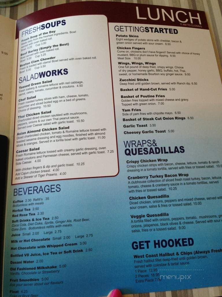 Hideaway Restaurant - Victoria, BC menu_pic
