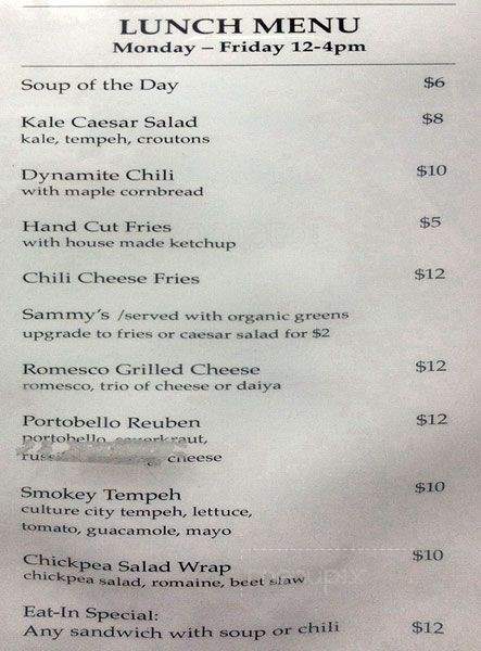 Lipstick & Dynamite - Toronto, ON menu_pic