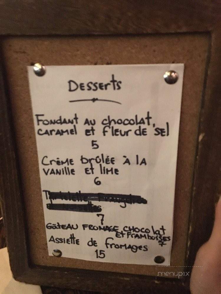 La Gueule de Bois - Quebec City, QC menu_pic