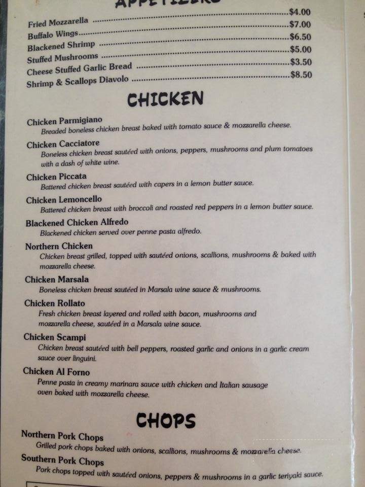 Crabby Joe's Bar & Grill - Southwick, MA menu_pic