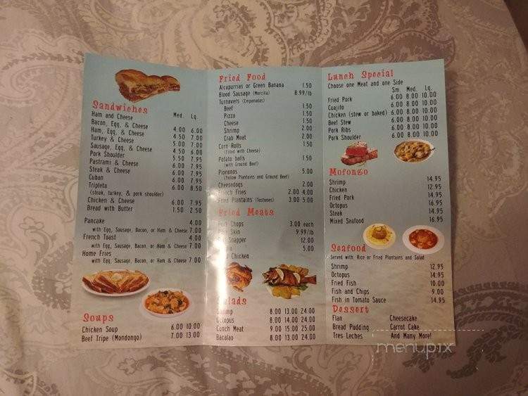 Orgullo Latino - West Springfield, MA menu_pic