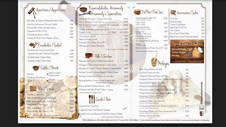 La Cocina de Arismendy - Lawrence, MA menu_pic