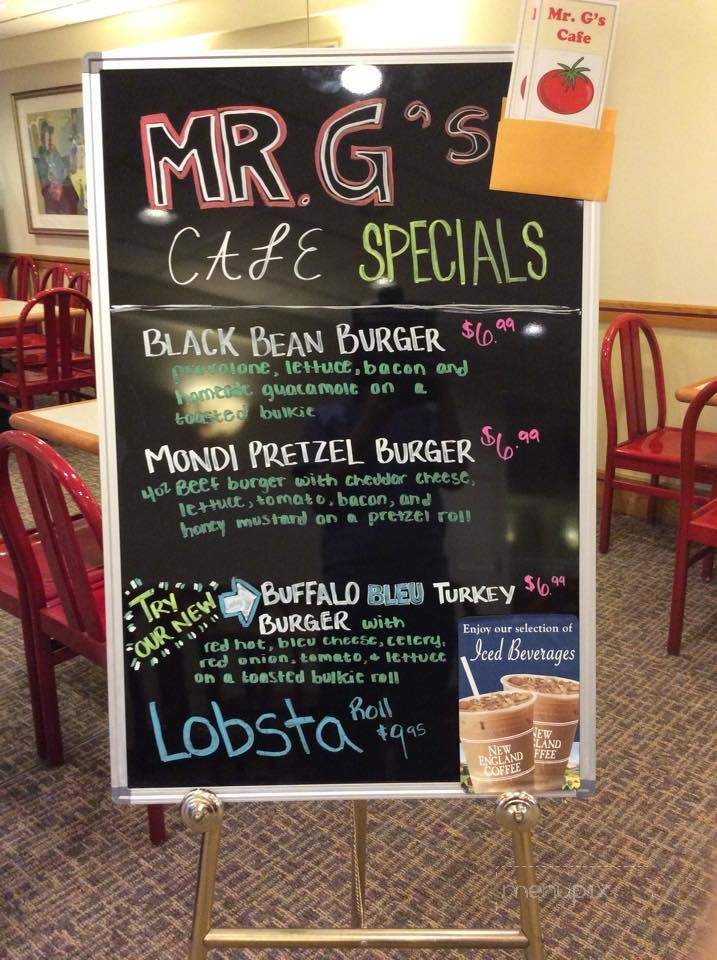 Mr. G's Cafe - Peabody, MA menu_pic