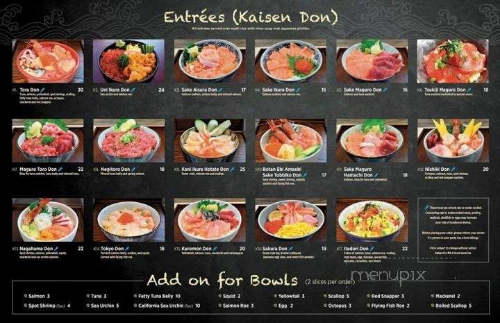 Tora Japanese Restaurant - Boston, MA menu_pic