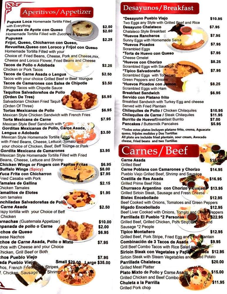 Pueblo Viejo 2 - East Boston, MA menu_pic