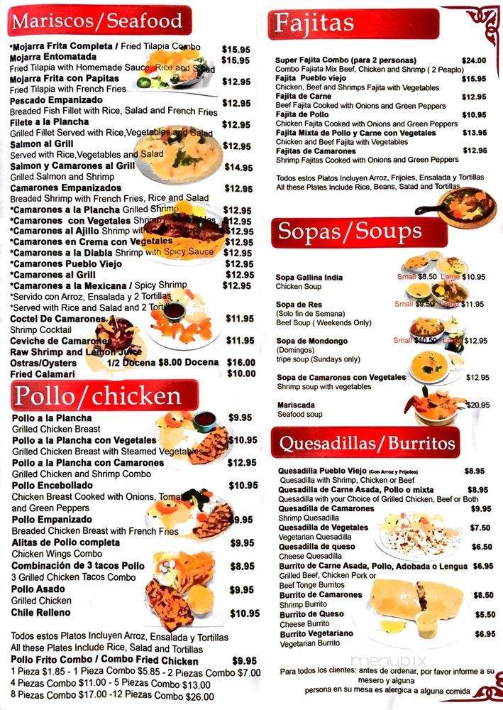 Pueblo Viejo 2 - East Boston, MA menu_pic