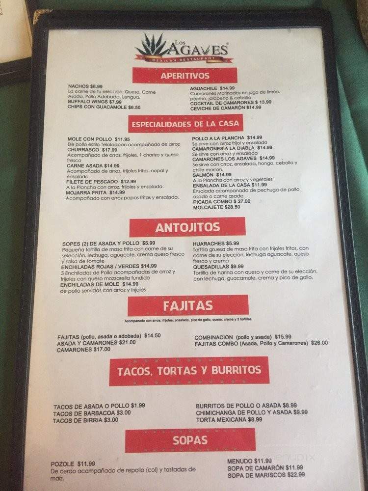 Los Agaves - Chelsea, MA menu_pic