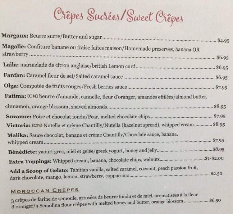 Crepe Cod - Falmouth, MA menu_pic