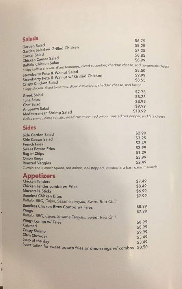 Brigham's Corner - New Bedford, MA menu_pic
