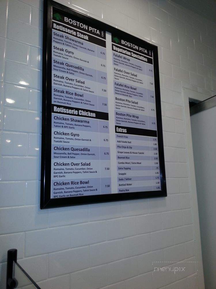 Boston Pita Cafe - North Attleborough, MA menu_pic