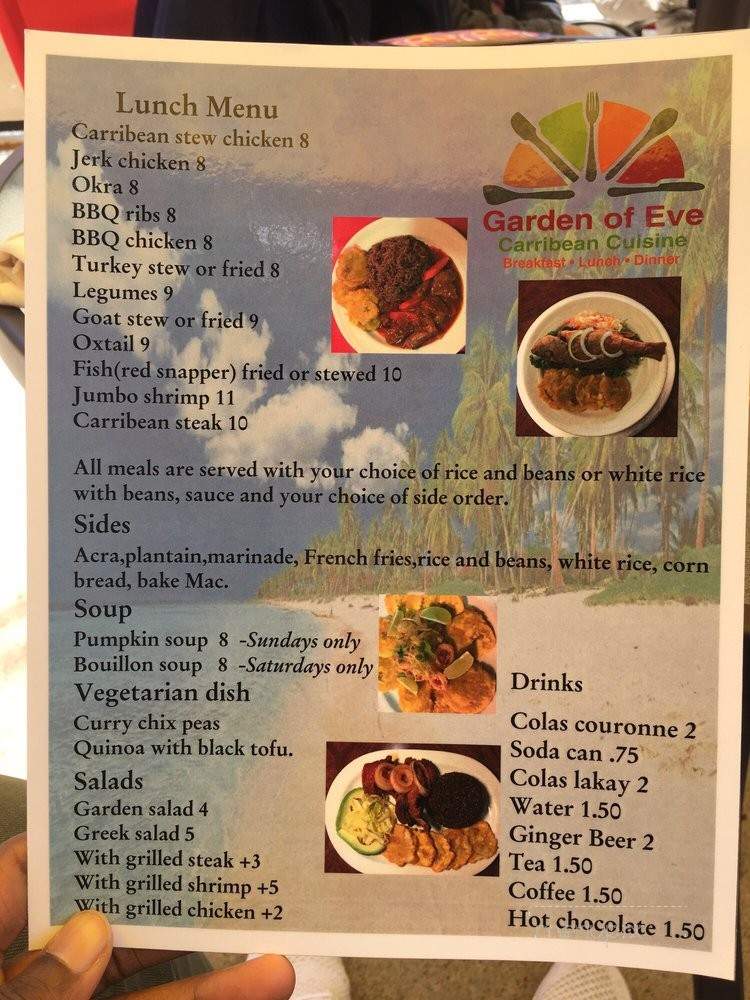 Garden Of Eve Restaurant - Providence, RI menu_pic