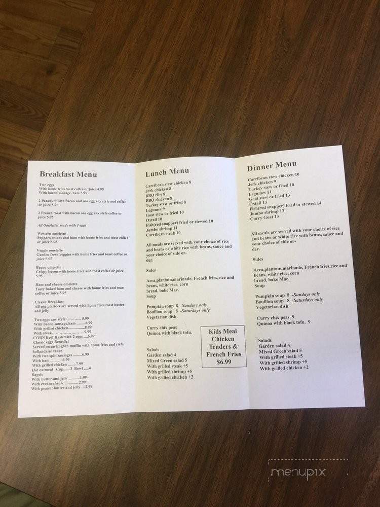 Garden Of Eve Restaurant - Providence, RI menu_pic