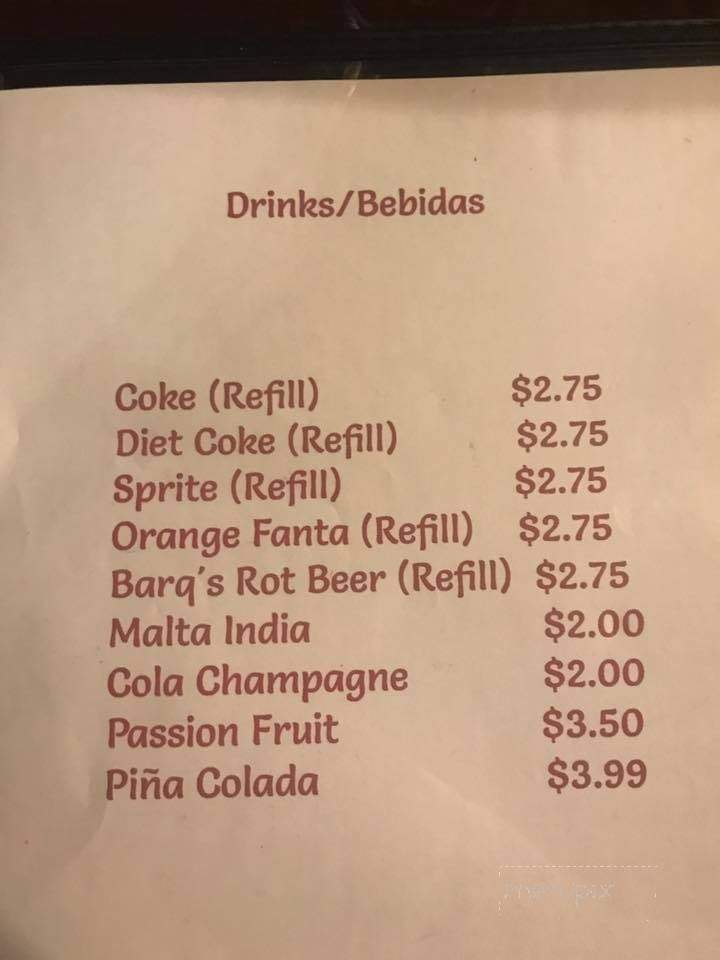 Fuego Bar and Grill - Nashua, NH menu_pic