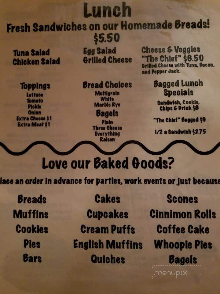 Rollin' in the Dough Bakery and Cafe - Franklin, NH menu_pic