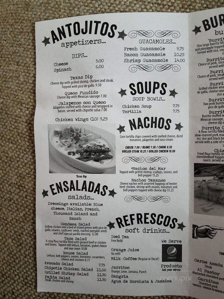 Zocalo Tacos & Tequila - Hillsboro, NH menu_pic