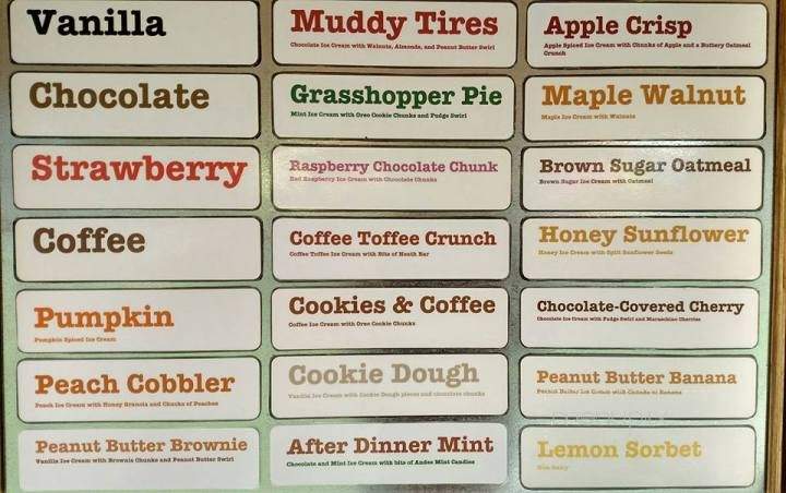 Ilsley's Ice Cream - Weare, NH menu_pic