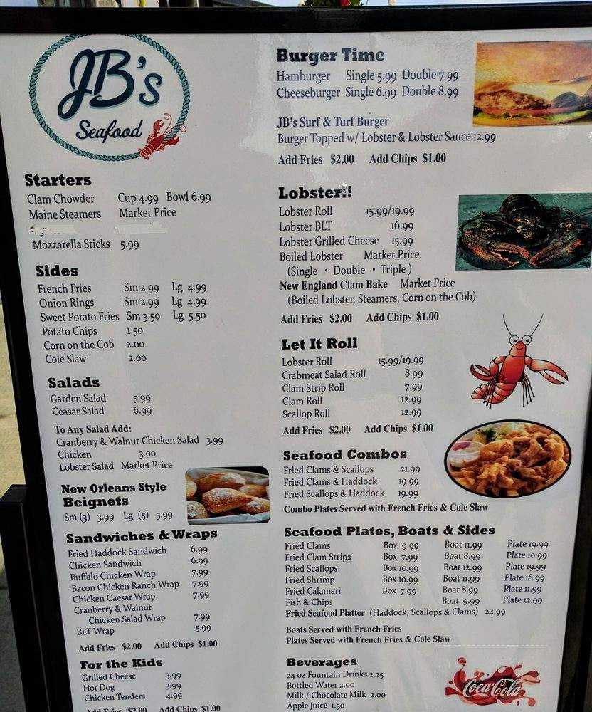 Jb's Seafood - Hampton, NH menu_pic