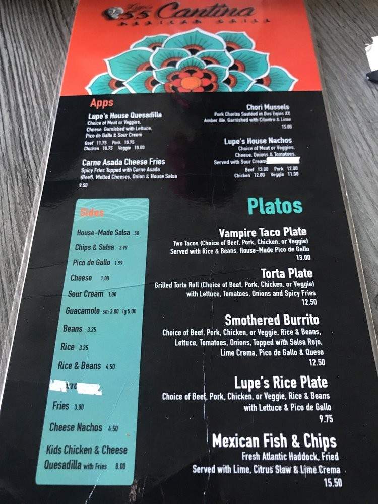 Lupe's 55 Cantina - Hampton, NH menu_pic