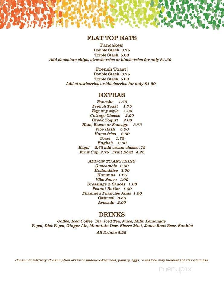 Fresh Vibes Cafe - Rochester, NH menu_pic