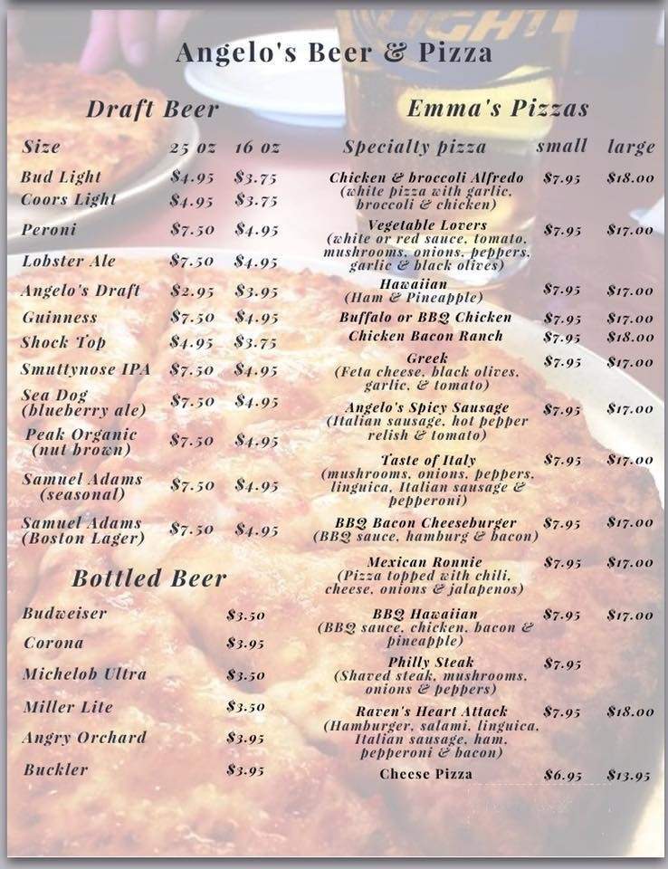 Angelo's Cucina And Pizzeria - Ogunquit, ME menu_pic